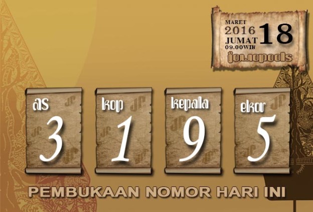 HASIL JOWO HARI INI 18 MARET 2016