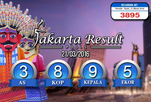 HASIL JAKARTA POOLS – SENIN 21 MARET 2016