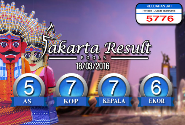 Jakarta Pools Result Jumat 18 Maret 2016