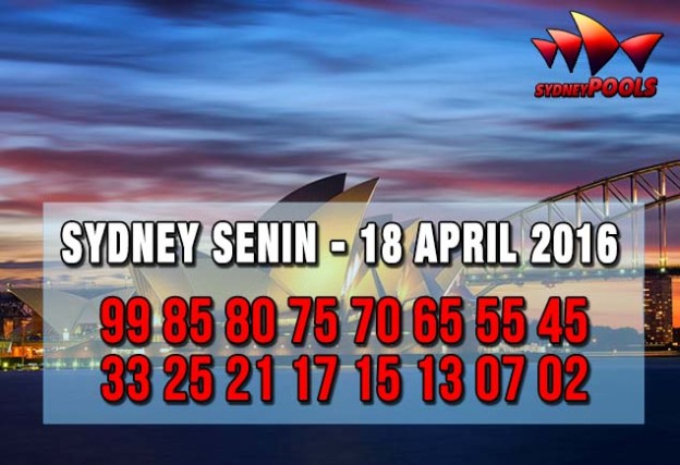 Prediksi Sydney Pools Senin 18 April 2016