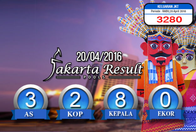 HASIL JAKARTA POOLS – RABU 20 APRIL 2016