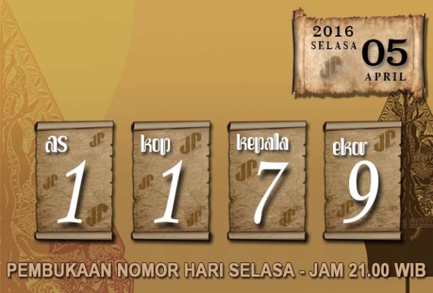 HASIL JOWOPOOLS – SELASA 05 APRIL 2016 – JAM 21.00 WIB