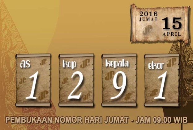 HASIL JOWOPOOLS – JUMAT 15 APRIL 2016 – JAM 09.00 WIB