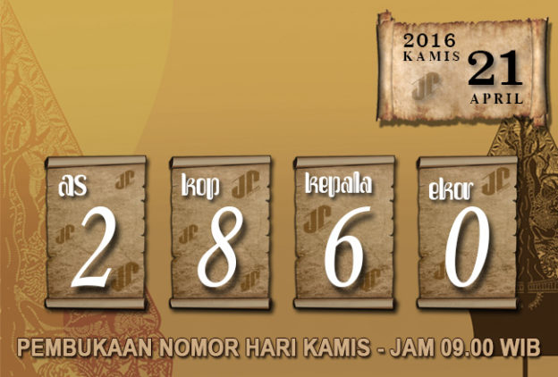 HASIL JOWOPOOLS – KAMIS 21 APRIL 2016 – JAM 09.00 WIB