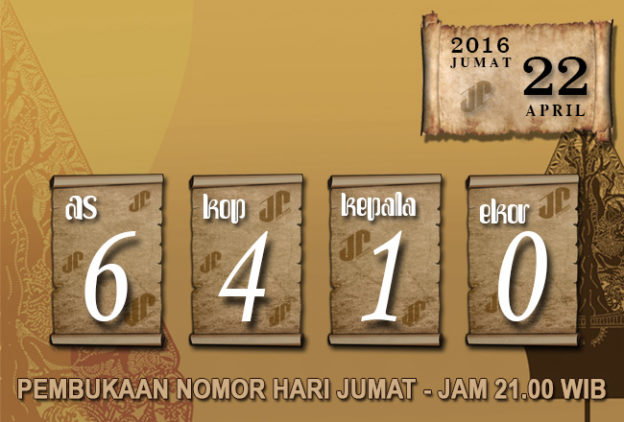 HASIL JOWOPOOLS – JUMAT 22 APRIL 2016 – JAM 21.00 WIB