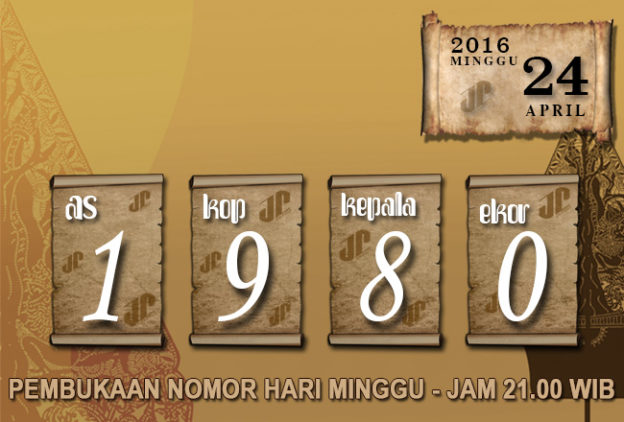 HASIL JOWOPOOLS – MINGGU 24 APRIL 2016 – JAM 21.00 WIB