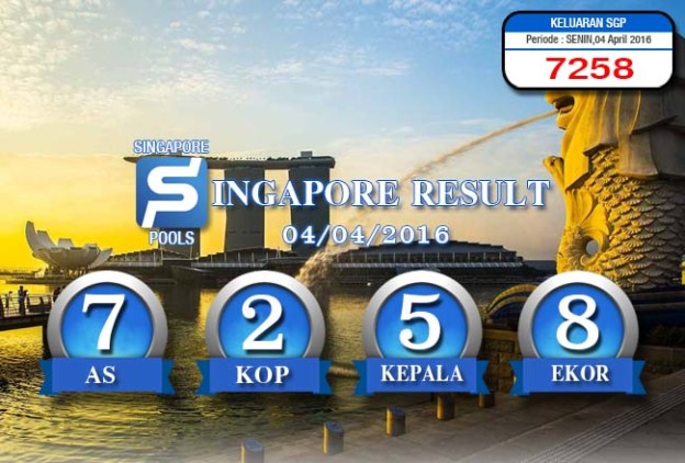 HASIL SINGAPORE POOLS – SENIN 04 APRIL 2016