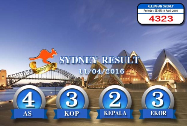 HASIL SYDNEY POOLS – SENIN 11 APRIL 2016