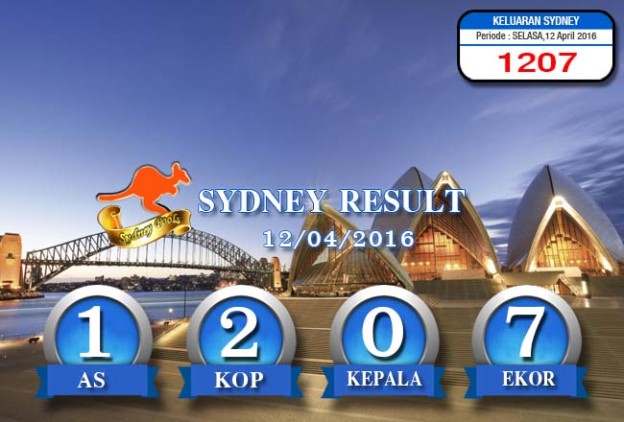 HASIL SYDNEY POOLS – SELASA 12 APRIL 2016