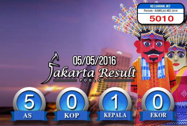 HASIL JAKARTA POOLS – KAMIS 05 MEI 2016