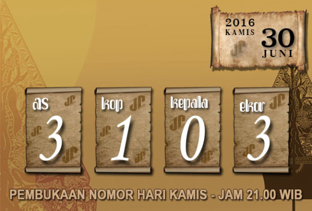 HASIL JOWOPOOLS KAMIS 30 JUNI 2016 JAM 21.00 WIB