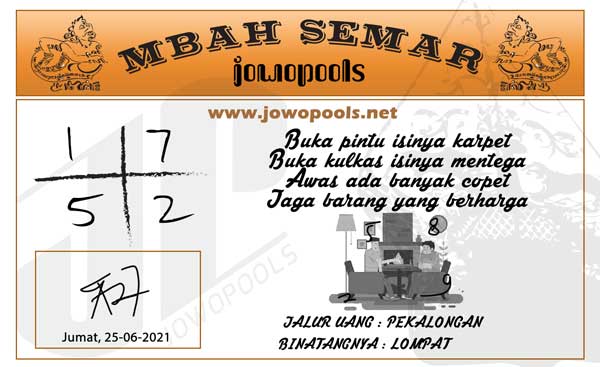 Jowo Pools Mbah Semar Sgp Syair Mantapp